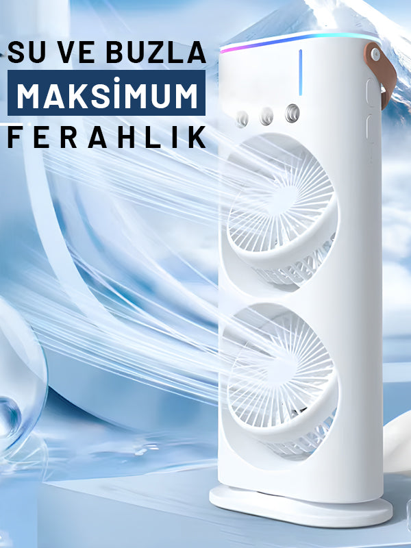 Taşınabilir Çift Turbo Serinlik Fanı